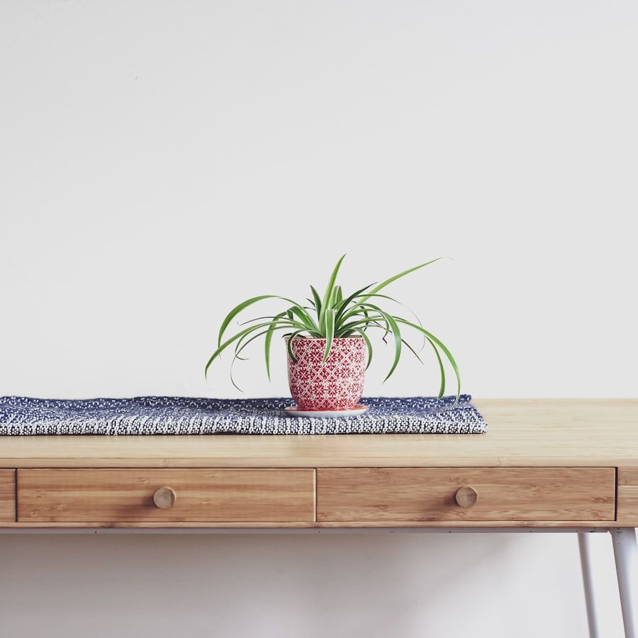 Oak console table, hairpin