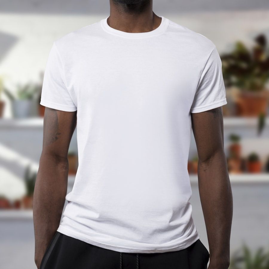 Cotton crew tee, white