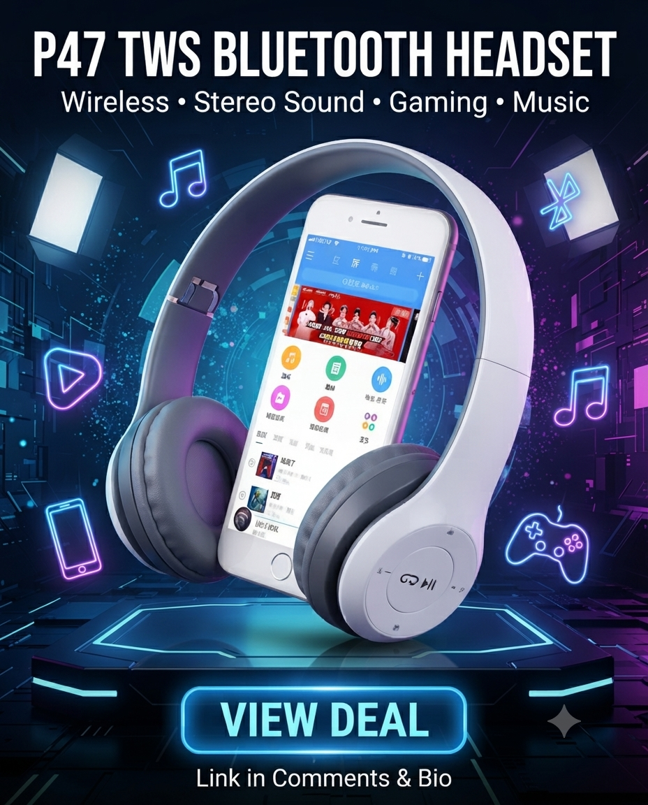 P47 TWS Bluetooth Headset Review – Foldable Wireless Stereo Headphones