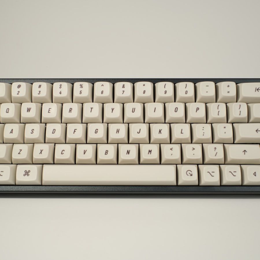 Low-profile keyboard, cream